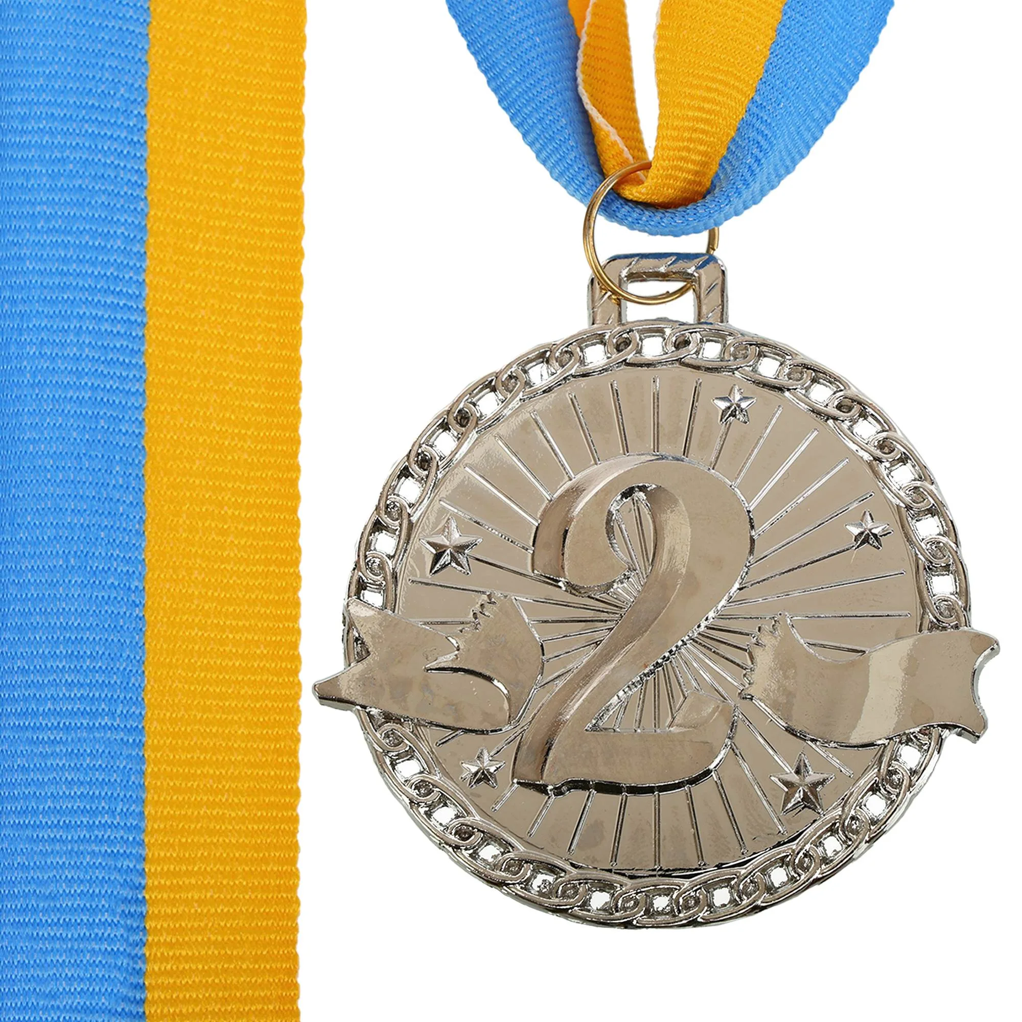 Медалі зі стрічкою 2 місце 6 см