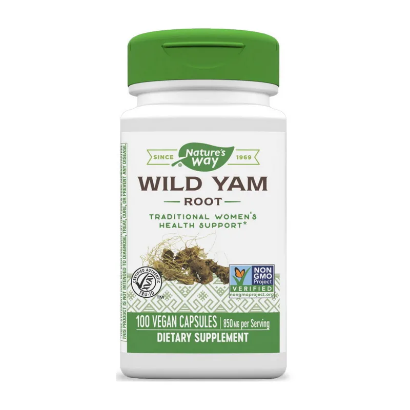 Wild Yam Root - 100 вег. капсул