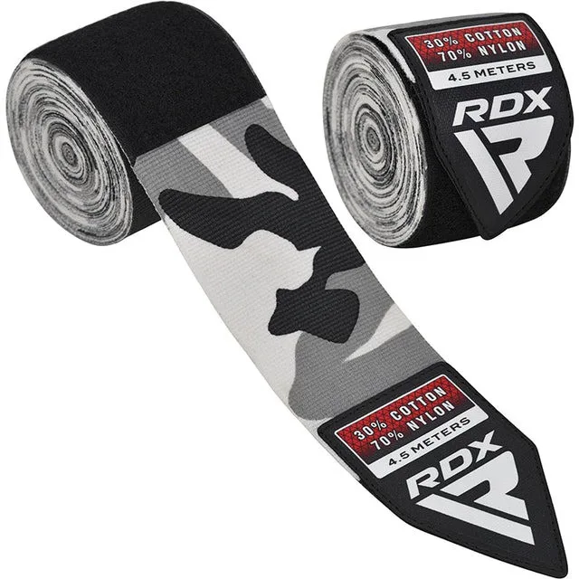 Бинти для боксу RDX WX Professional Boxing Hand Wraps Camo Grey (4,5 м.)