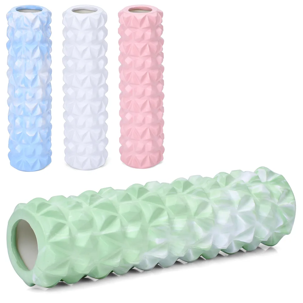 Ролер для занять йогою та пілатесом 30*8,5 см ніжно рожевий