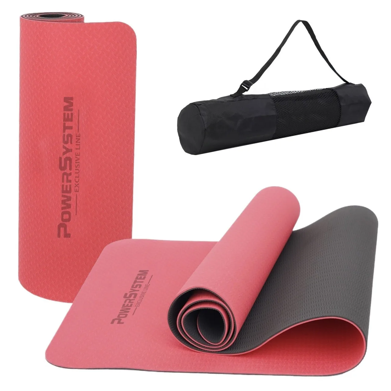 Килимок для йоги та фітнесу Power System PS-4060 TPE Yoga Mat Premium Red 183 х61 х0,6