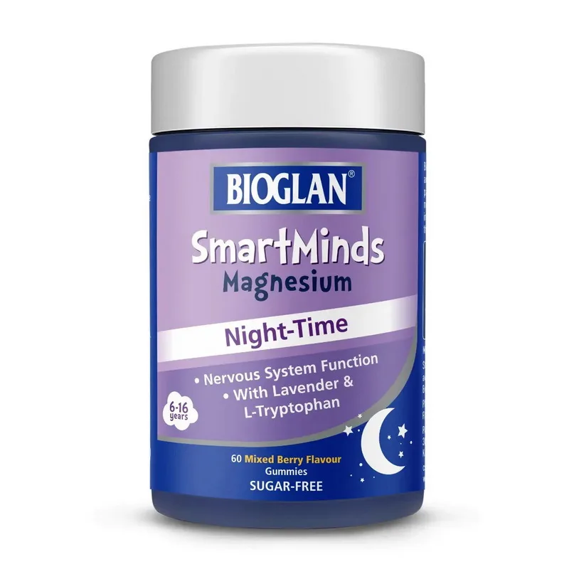 SmartMinds Magnesium Night-Time - 60 жуйок, mixed ягода