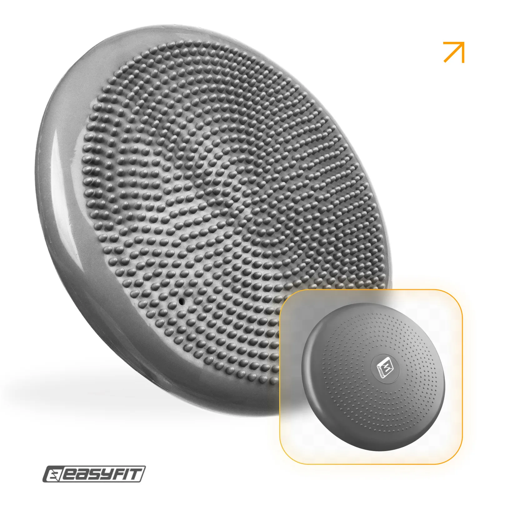 Балансувальна масажна подушка EasyFit сірий