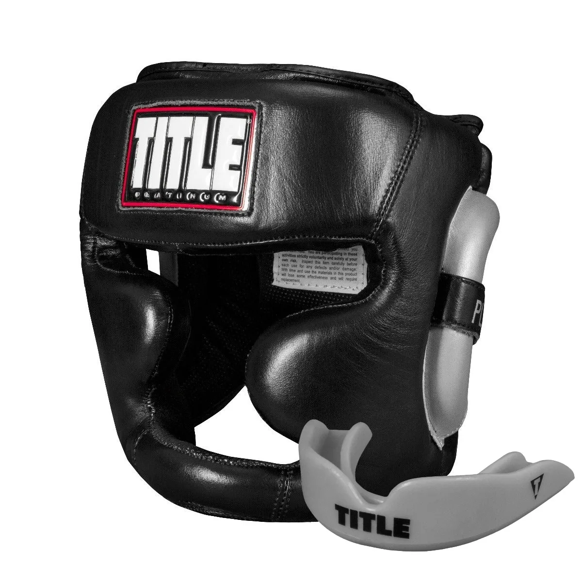 Боксерський шолом TITLE Platinum Premier Full 2,0 Black M (капа в комплекті)