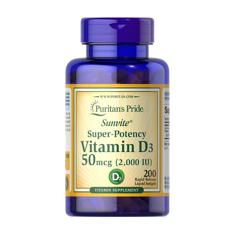 Vitamin D3 50 мкг 2,000 IU - 200 софтгель