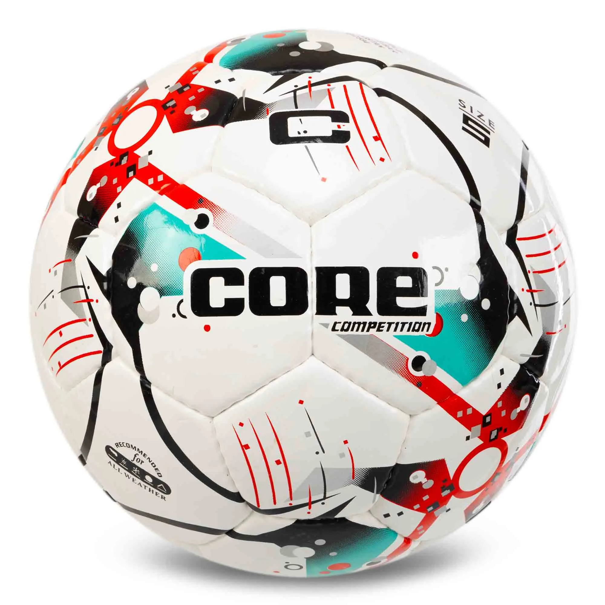 Футбольний м'яч CORE COMPETITION №5 PU зелено-червоний