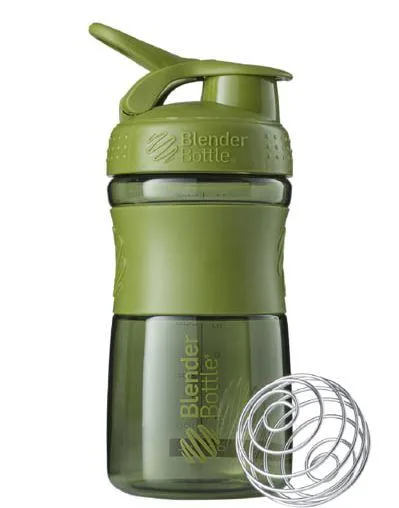 Шейкер спортивний пляшка BlenderBottle SportMixer Flip 590 мл мохово-зелений