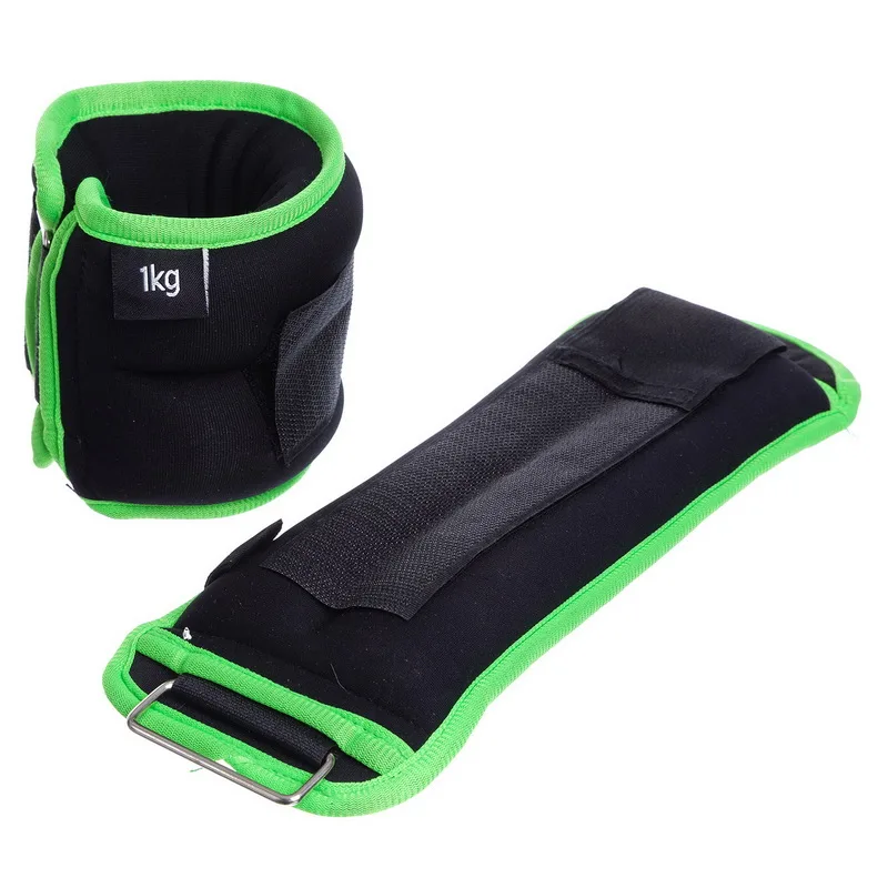 Обтяжувачі-манжети для рук та ніг 2 шт по 0,5 кг Зелений - 2 x 0,5 кг