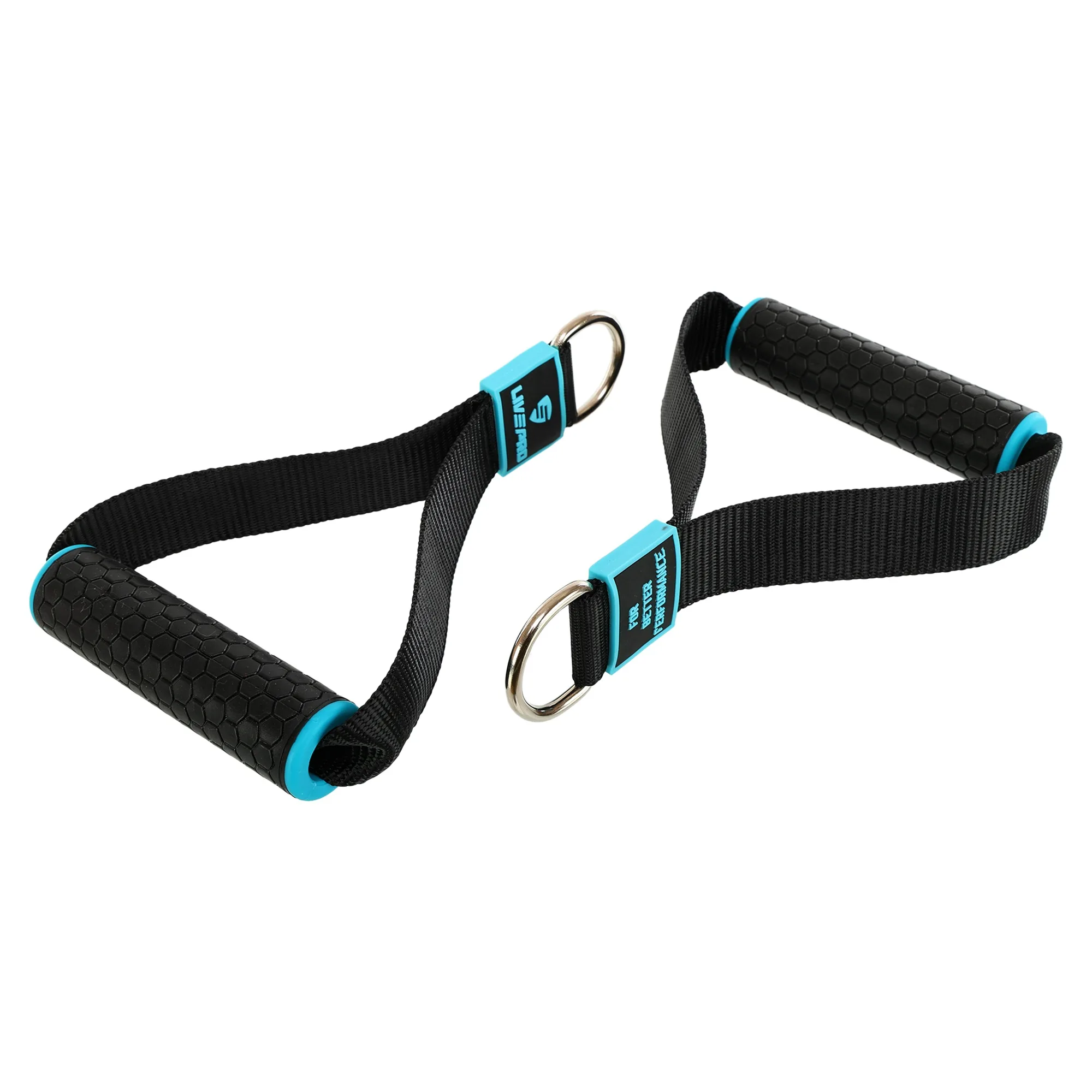 Ручки для еспандерів, резинок та тренажерів STRAP HANDLE PRO LiveUp 2 шт чорний LP8192J