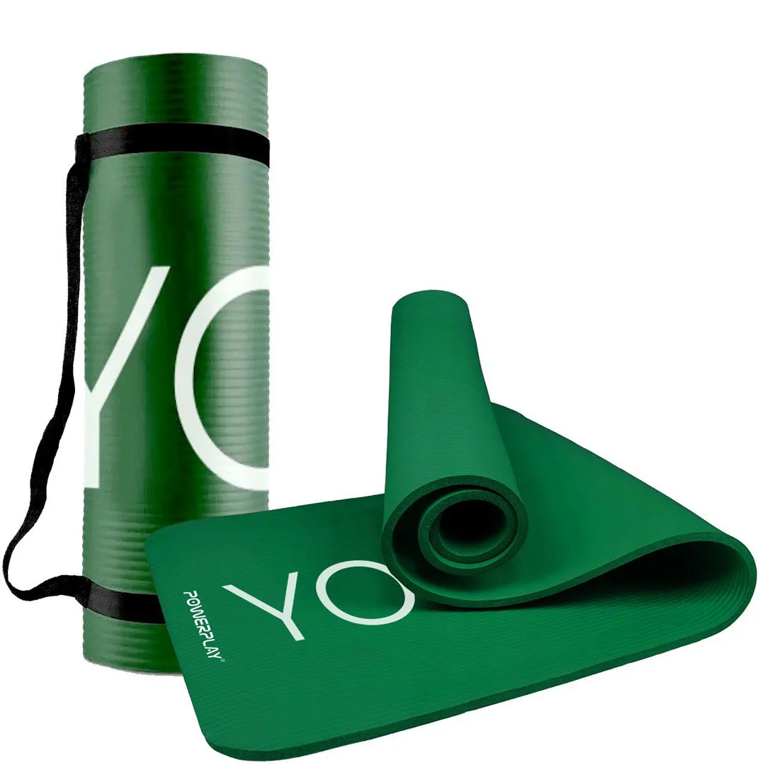 Килимок для йоги та фітнесу PowerPlay 4151 NBR Performance Mat зелений (183x61x1,5)