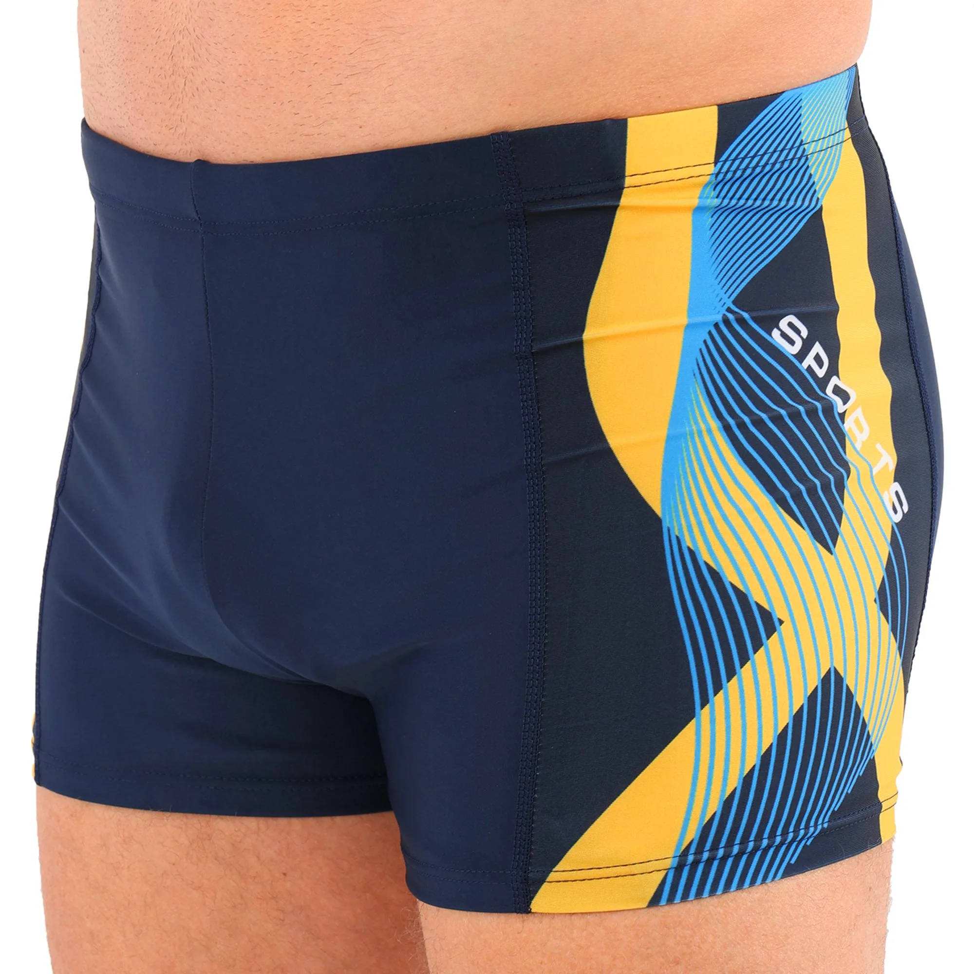 Плавки боксери чоловічі для плавання PL-7642 2, XL–3 XL сині - XXL