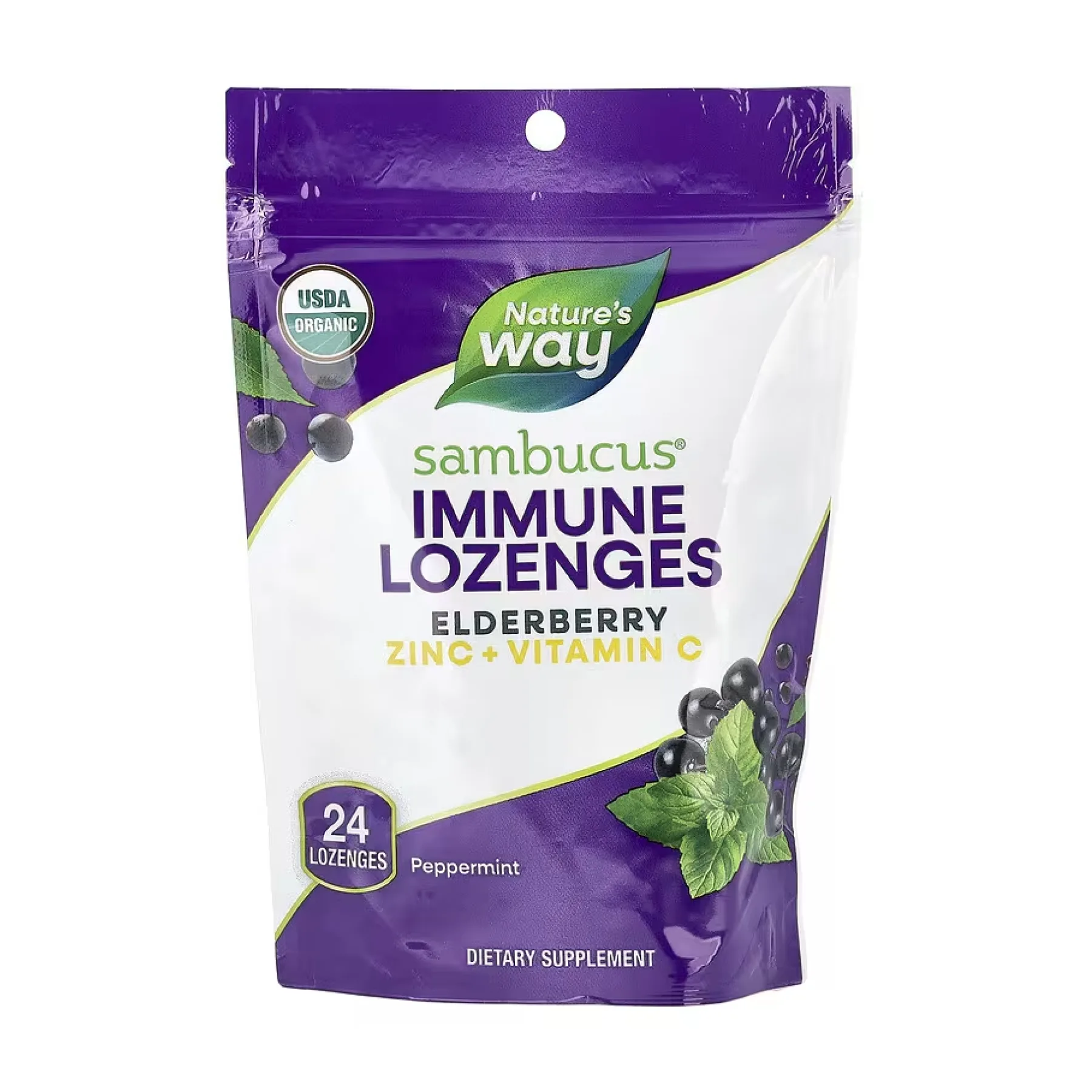 Sambucus Organic Lozenges Mint - 24 штуки