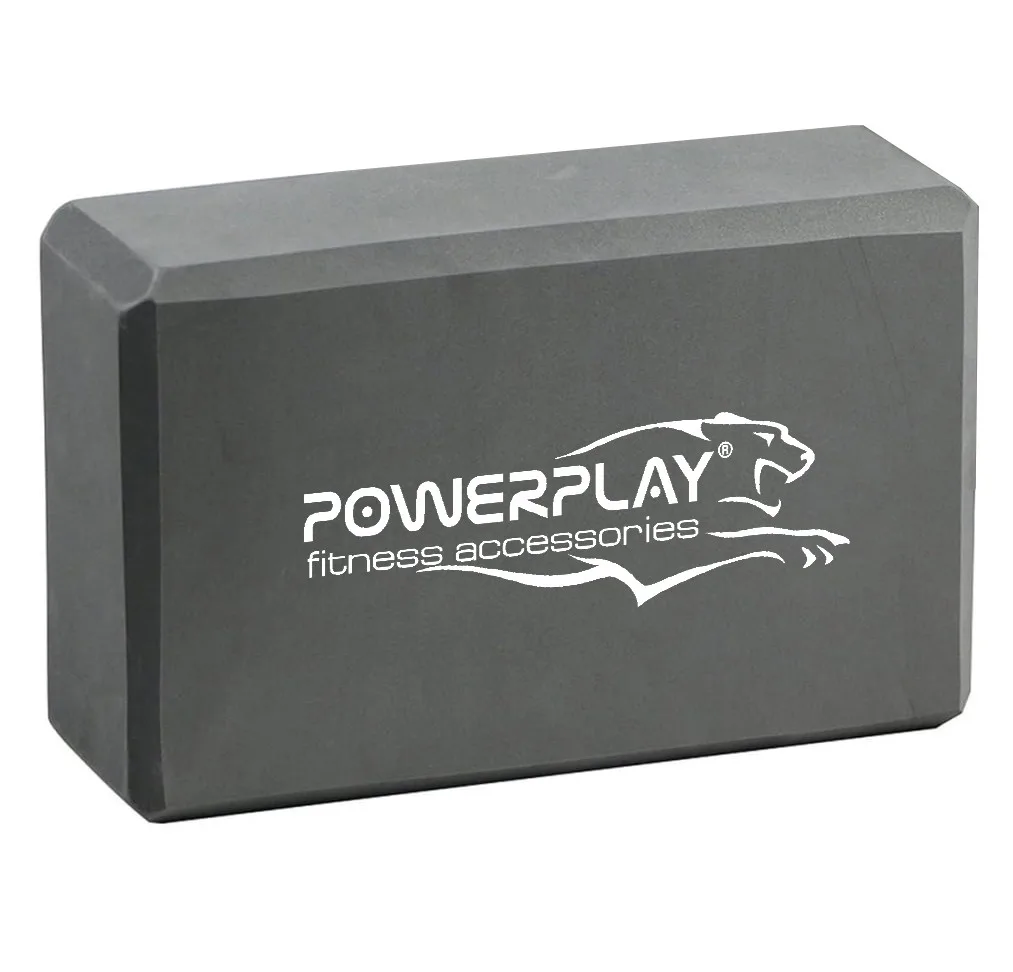 Блок для йоги PowerPlay 4006 Yoga Brick сірий