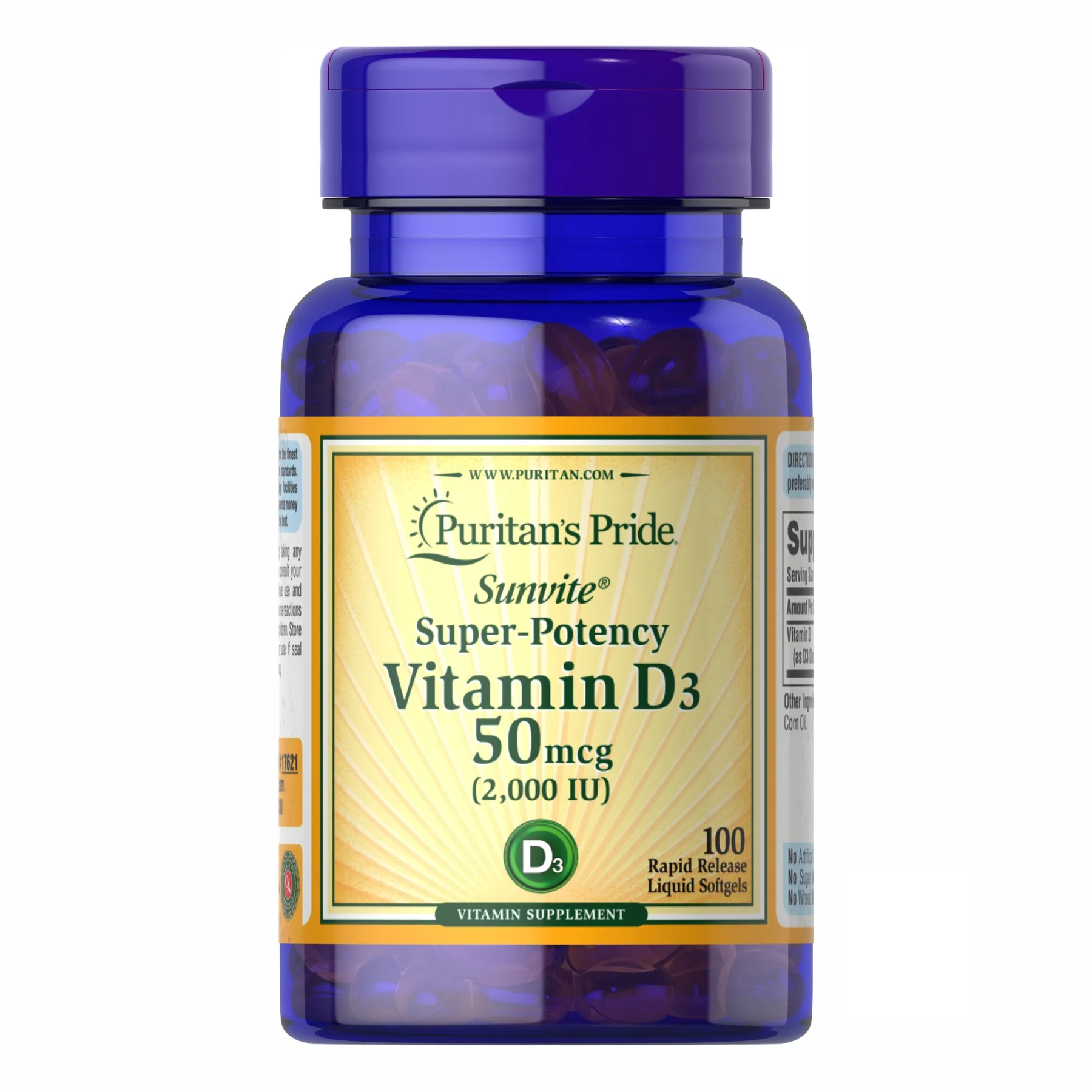 Vitamin D3 50 мкг 2000 - 200 капсул