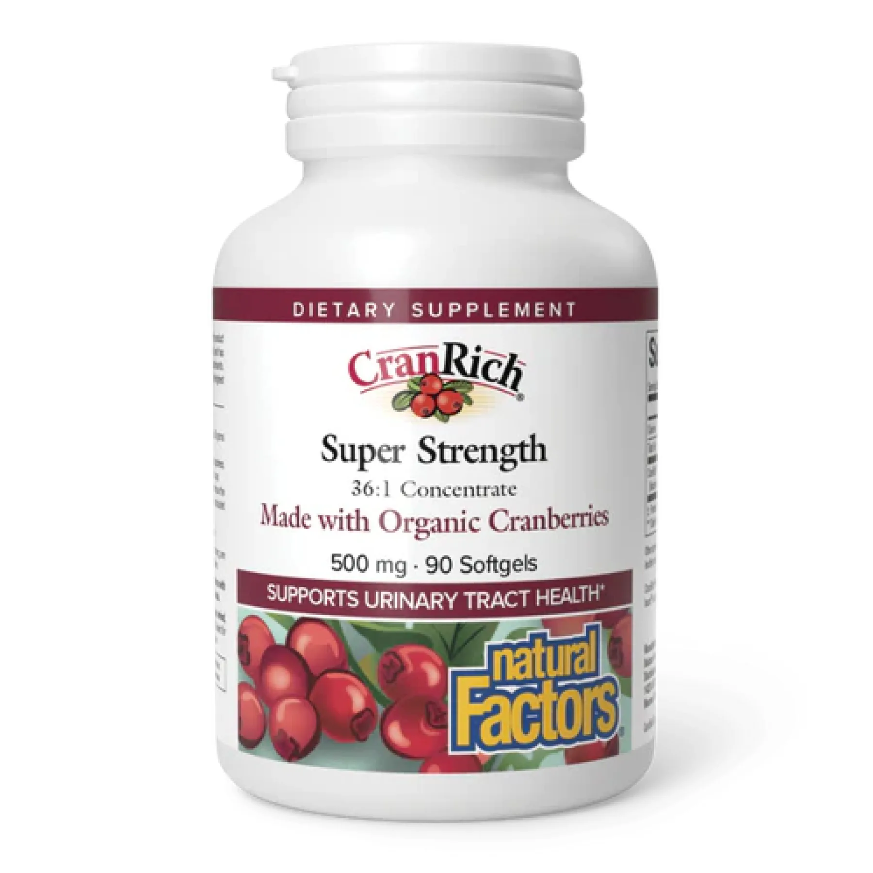 CranRich®️ Super Strength Organic Cranberry Concentrate 500 мг - 90 софтгель