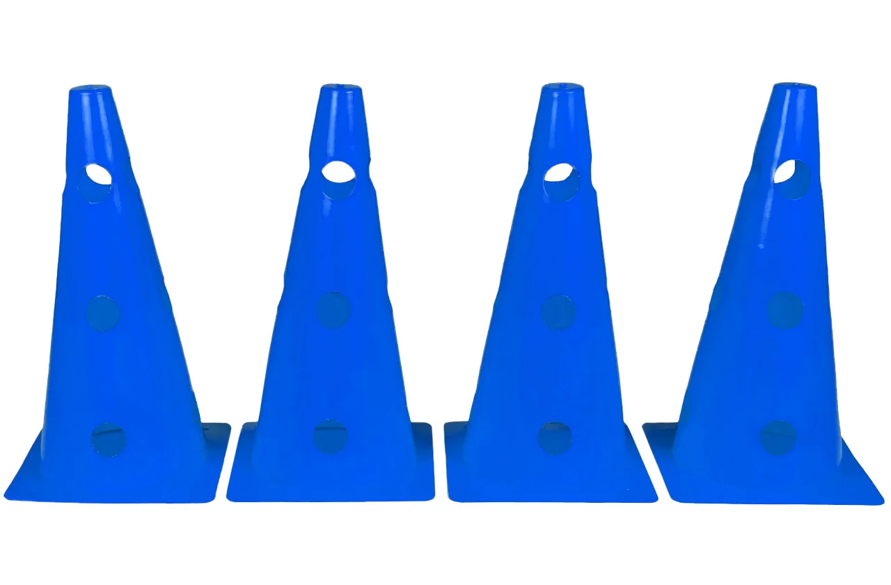 Конуси-фішки спортивні EasyFit 31 см (набір з 4 штук) сині