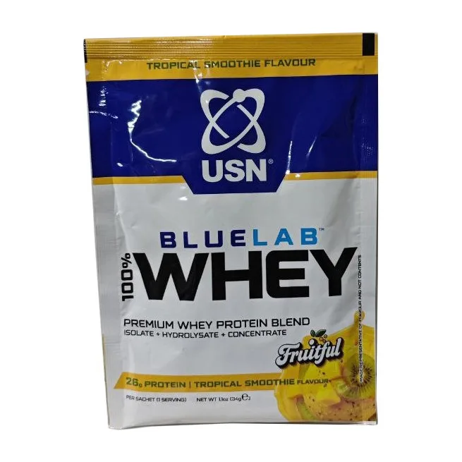 Blue Lab 100% Whey Premium Protein - 34 г тропічний smothie