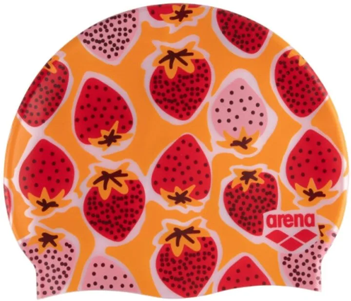 Swimming Cap Arena PRINT JR Strawberry Universal Children's OSFM (Original)
