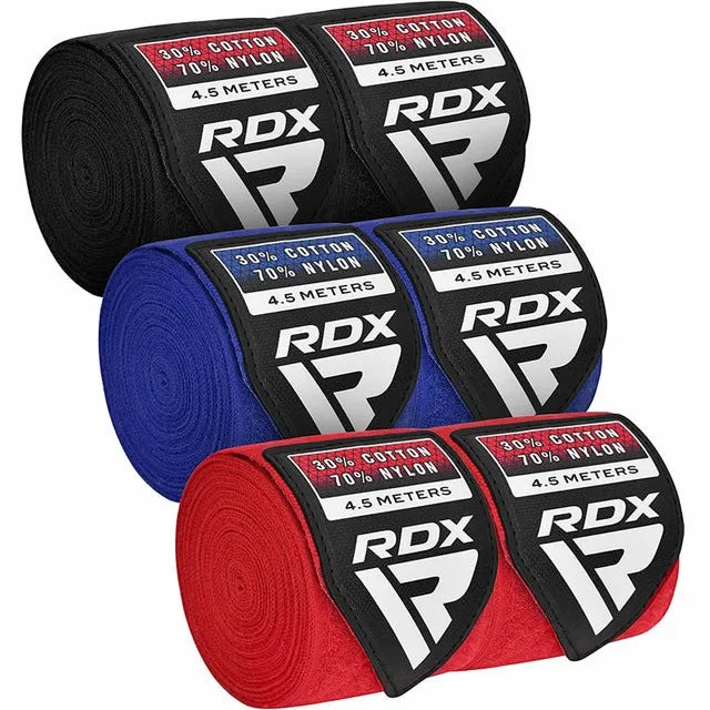 Бинти для боксу RDX RB Hand Wraps Combine 3 пари Red,Black,Blue (4,5м.)
