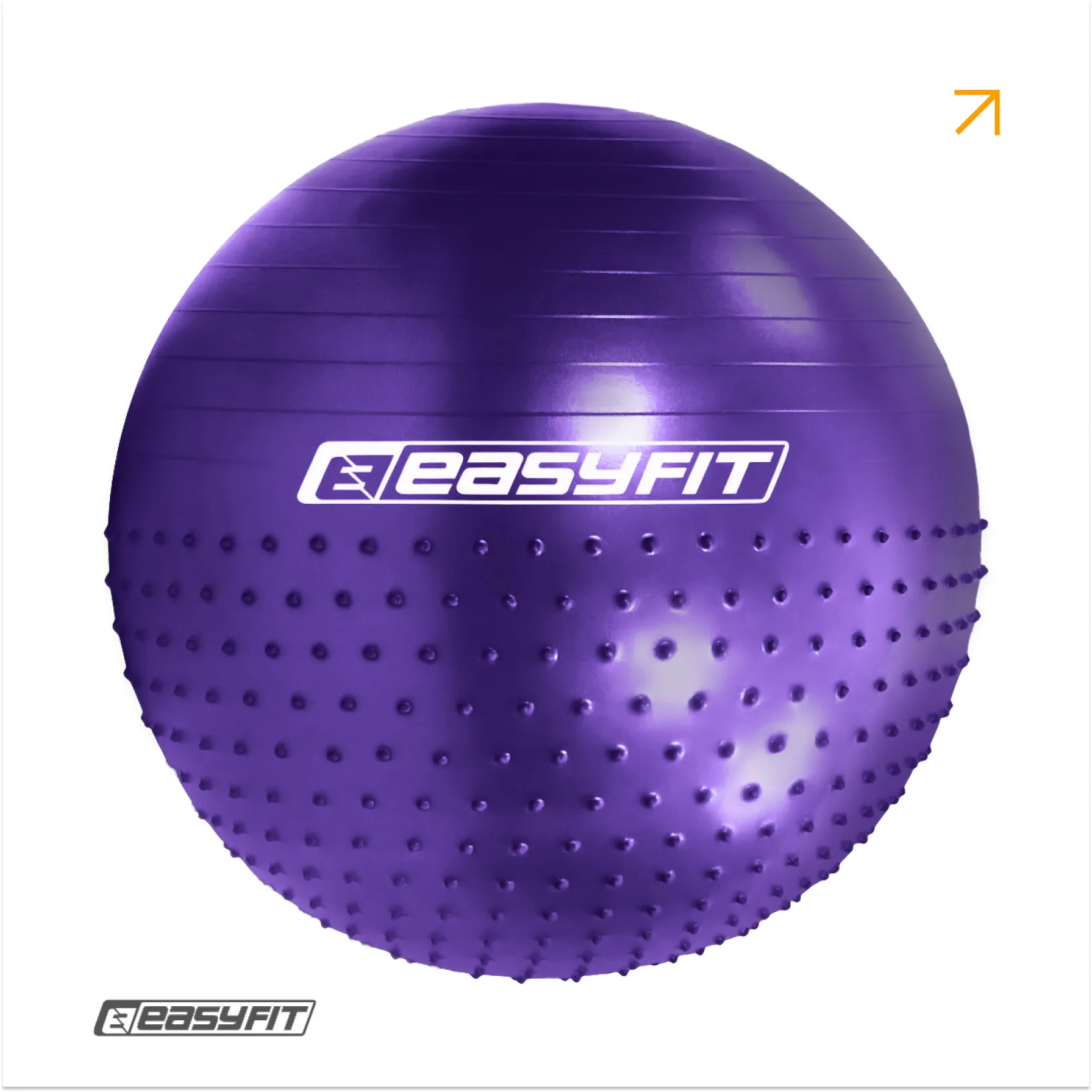 Фитбол 75 см EasyFit Hybrid фиолетовый (фитбол полумассажный)