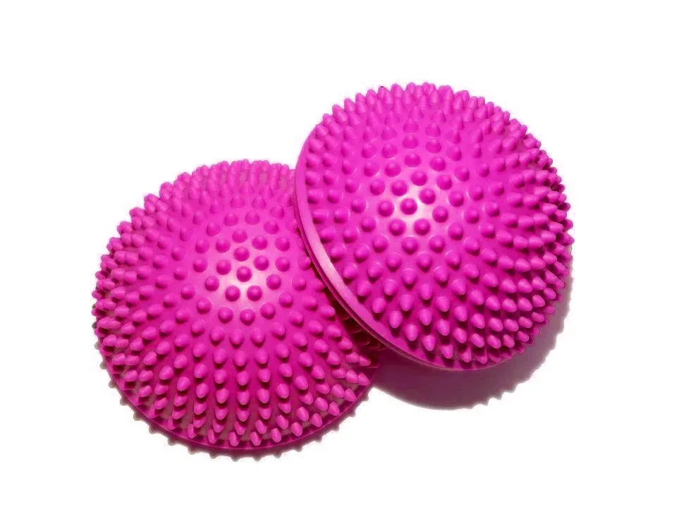 Напівсфера масажна балансувальна їжачок 260грам рожевий