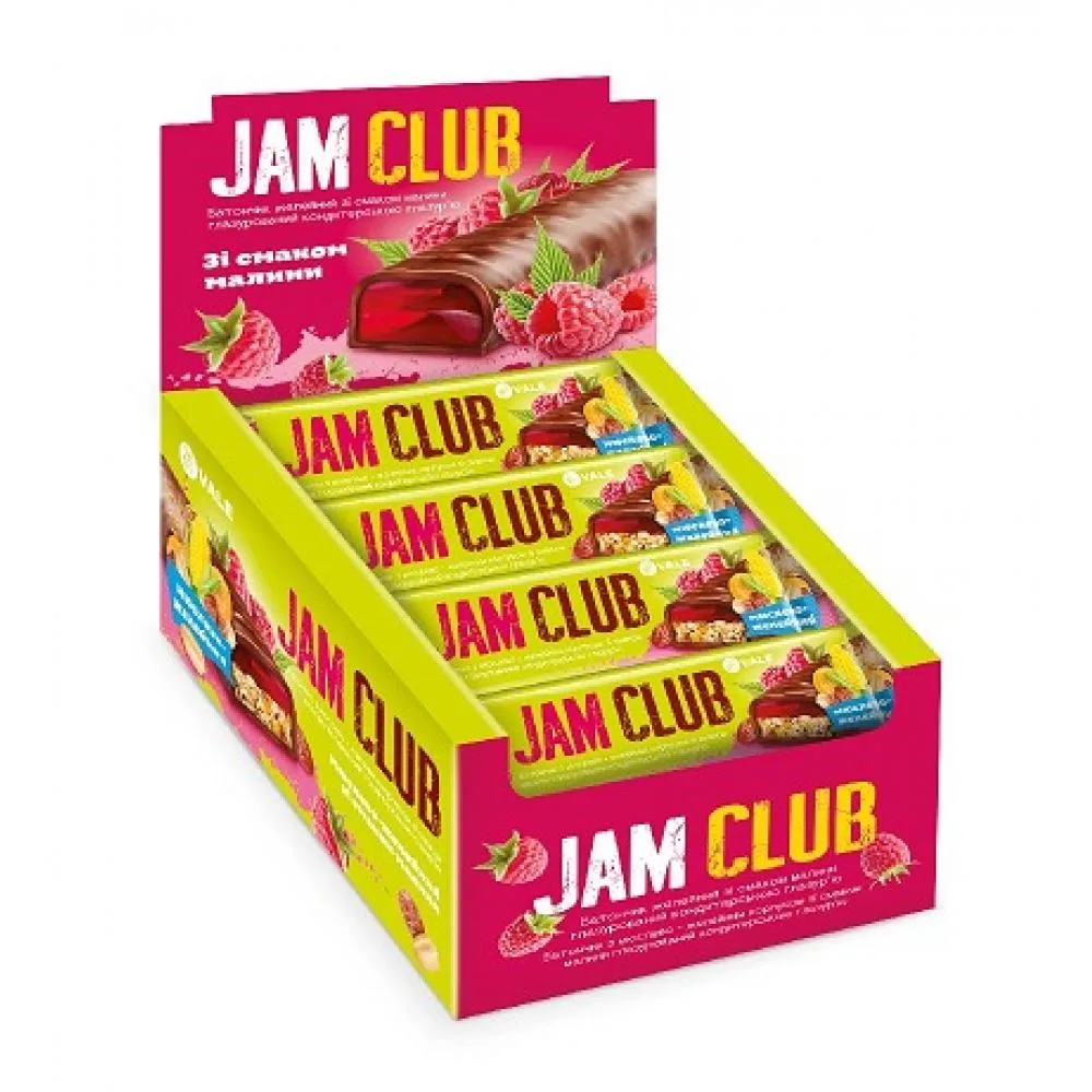 Jam Club - 24x40 г мюслі желе з малиновим
