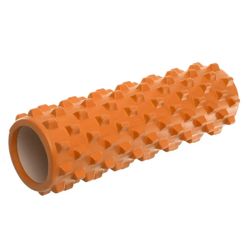 Ролер для йоги та пілатесу Grid Bubble Roller - 45 см*14 см Помаранчевий