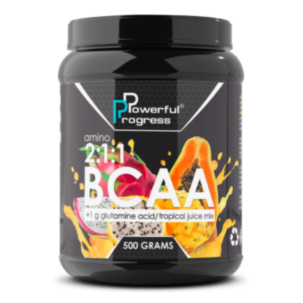 BCAA 2:1:1 + Glutamine - 500 г тропічний мікс