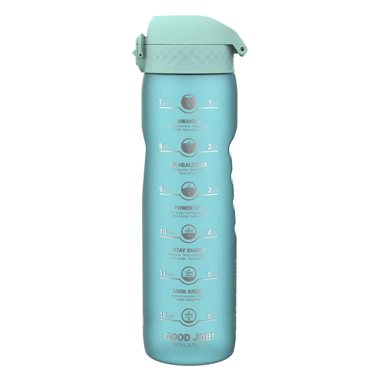 Пляшка для води ION8 1000 мл. BPA Free, Times To Drink, (ЕКО пляшка) BPA Free, Sonic Blue