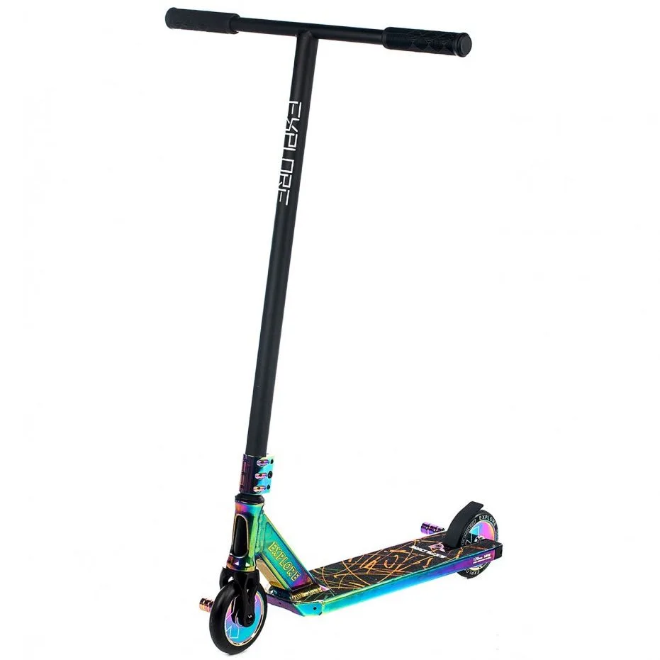 Самокат трюковий Explore Flamina Deluxe, HIC, d-120, хамелеон