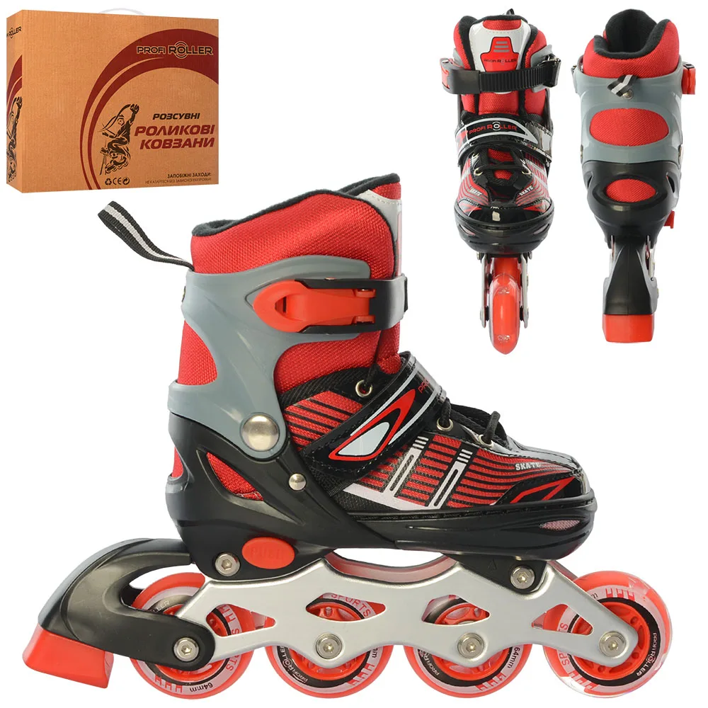 Ролики Profi Roller A 4139-M-R розмір 35-38 червоний