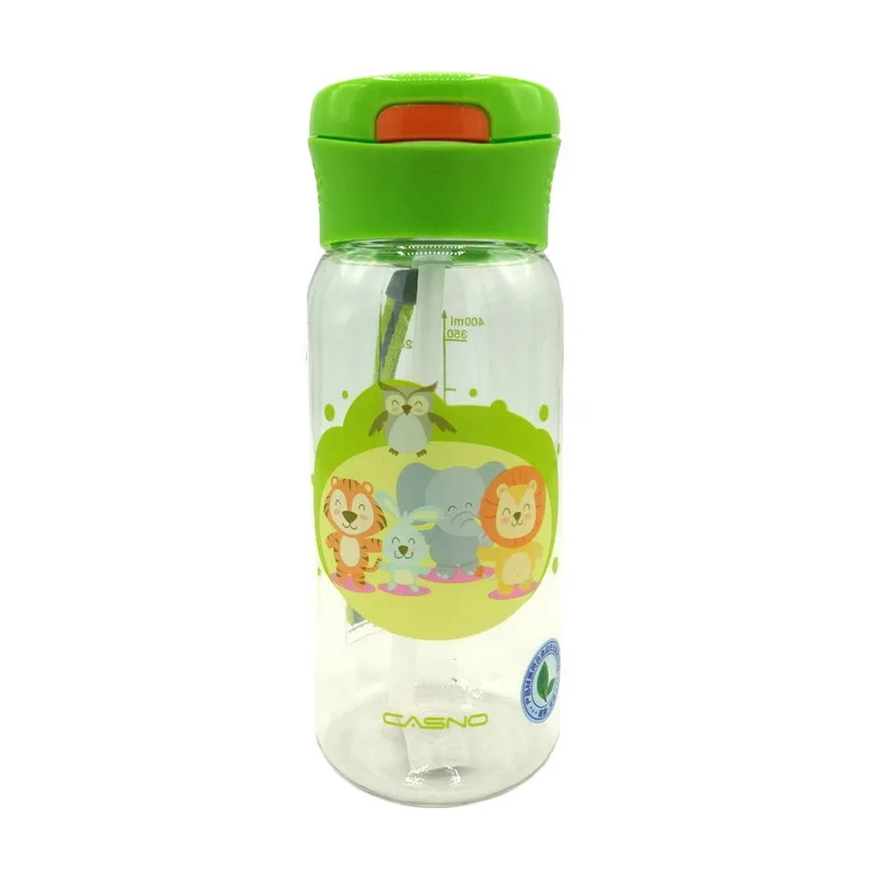 Casno Animals Waterbottle KXN-1195 - 450 мл, зелений
