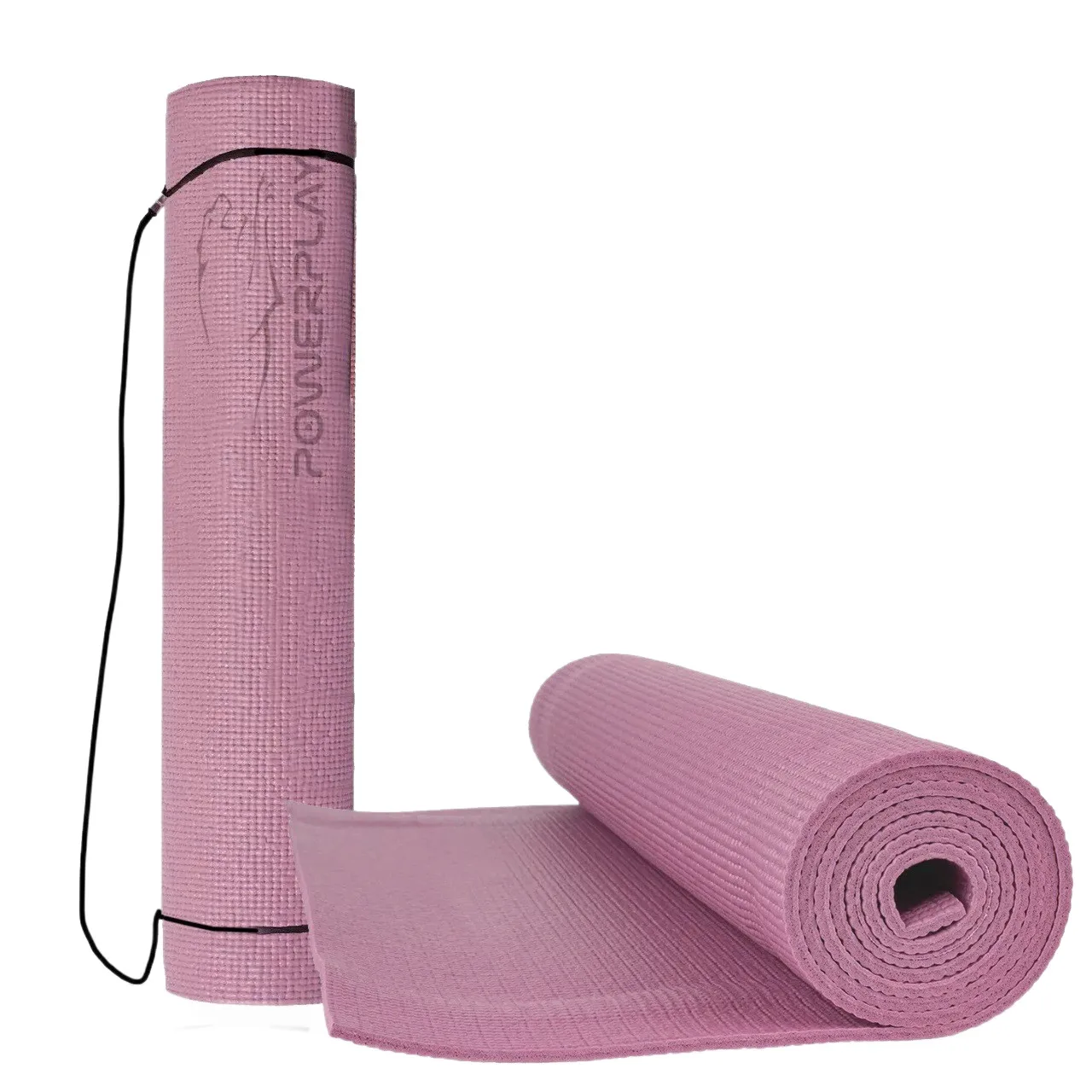 Килимок для йоги та фітнесу PowerPlay 4010 PVC Yoga Mat рожевий 173x61x0,6