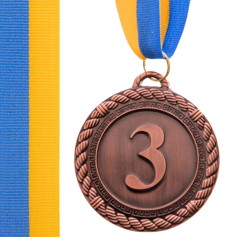 Medals with Ribbon 3rd Place 6.5 cm - 38 g - Bronze