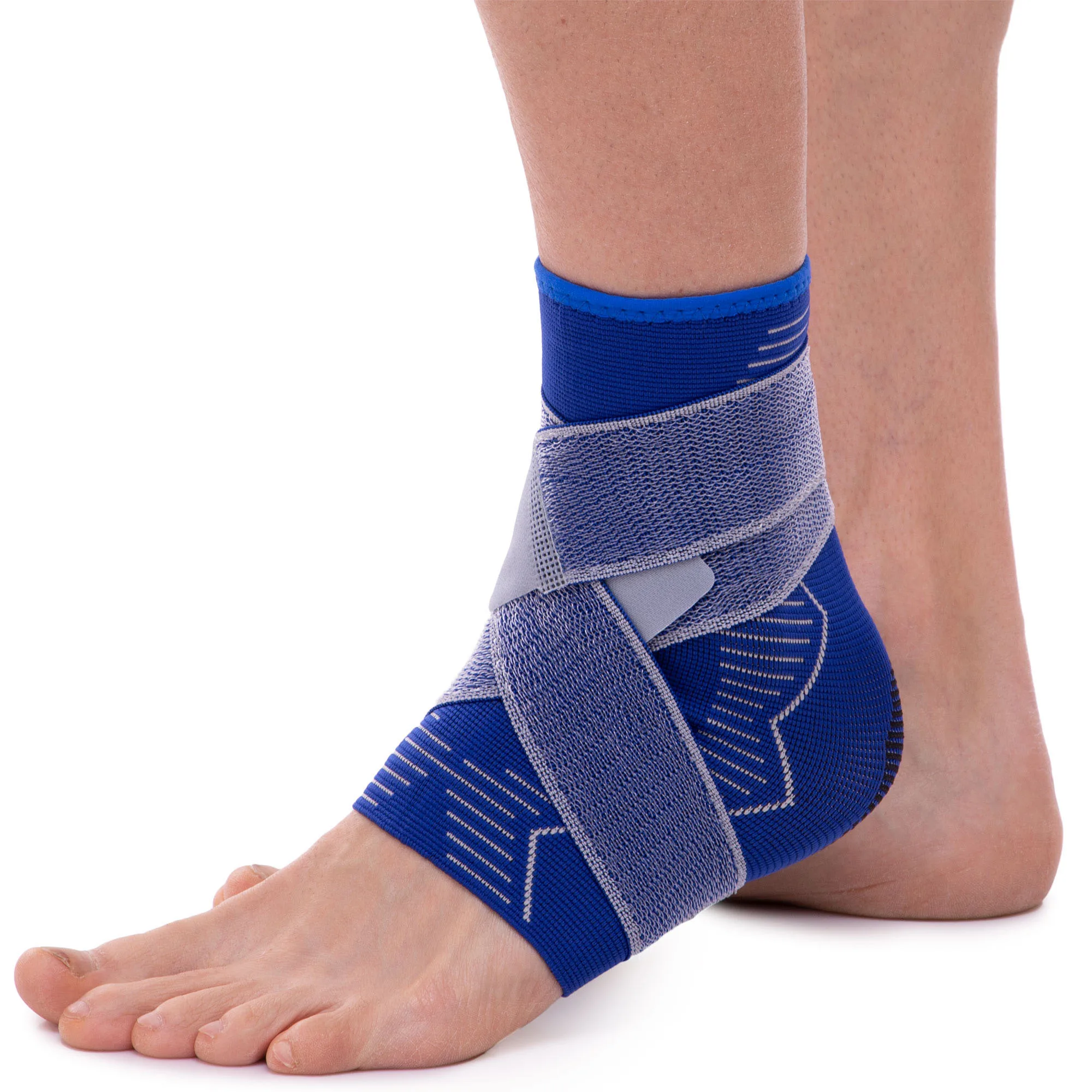 Бандаж на голеностопный сустав эластичный с фиксирующим ремнем SIBOTE размер 1 шт S/M - L