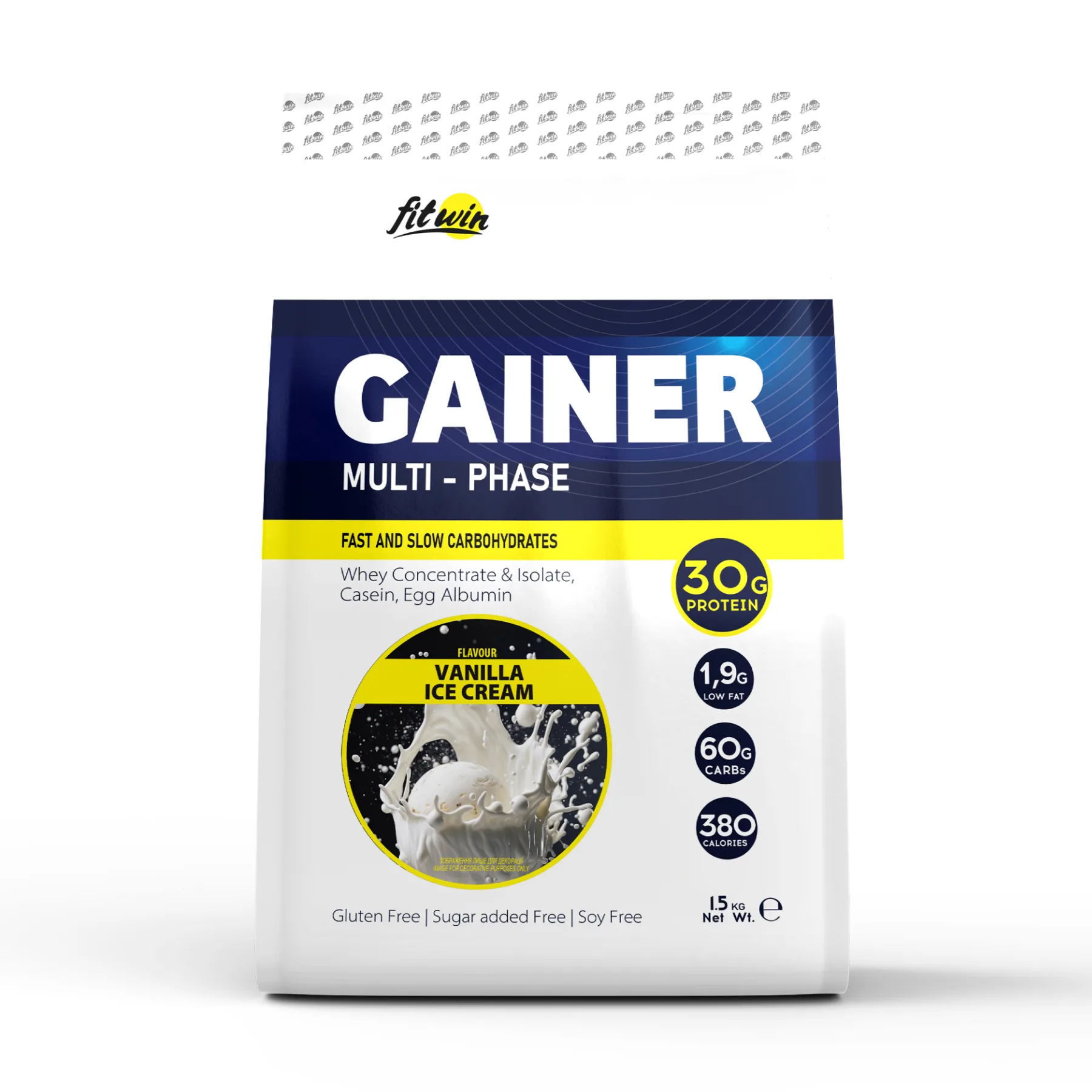 Gainer - 1,5 кг Ванільне морозиво