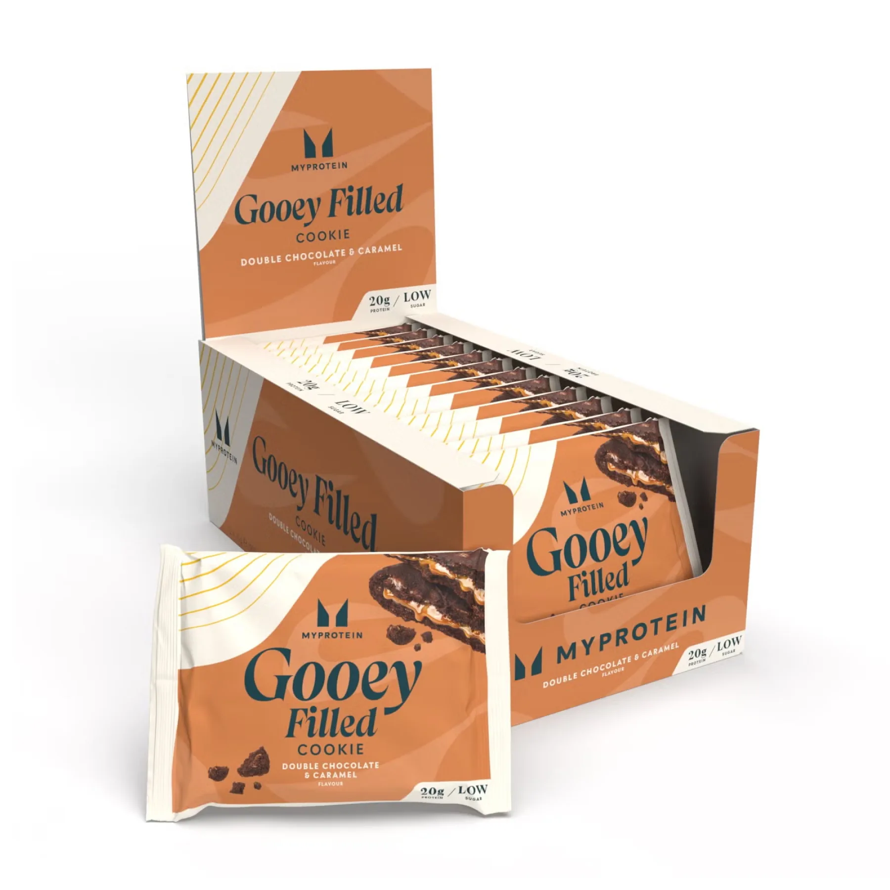 Печиво з протеїновою начинкою - 12x75 г подвійний шоколад та карамель (до 05,26)