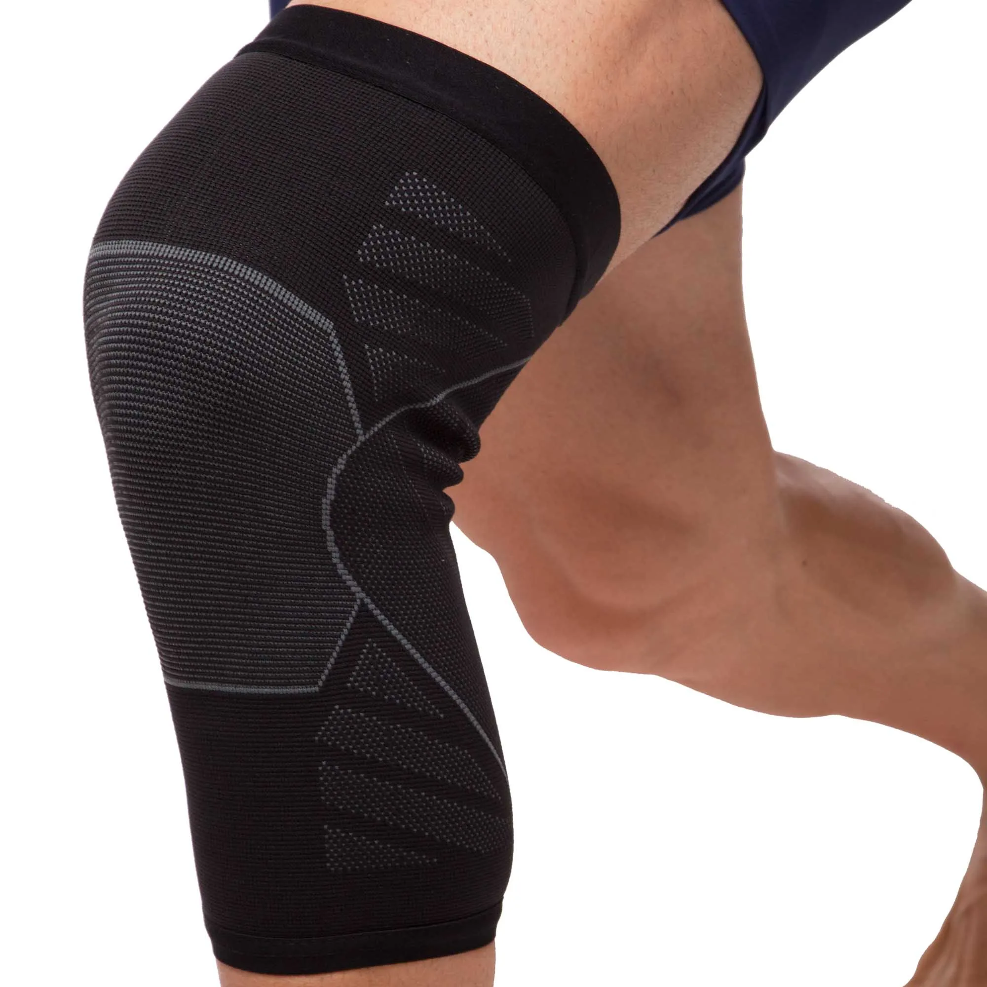 Наколінник бандаж еластичний MUTE 1 шт 9005 Чорний-поманранчевий