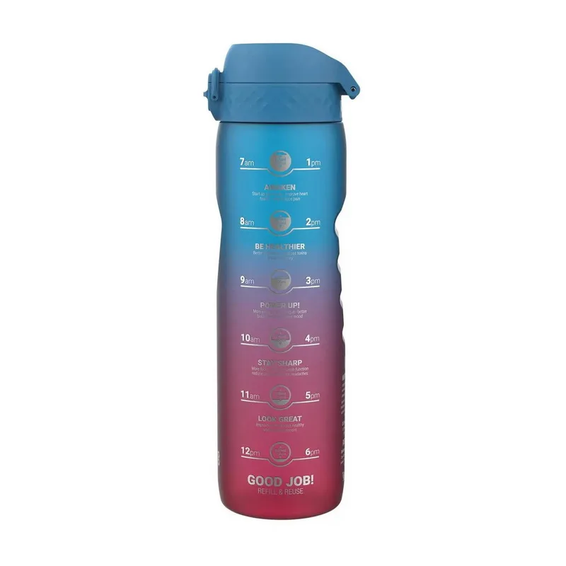ION8 Waterbottle 1 л синій/pink gradien