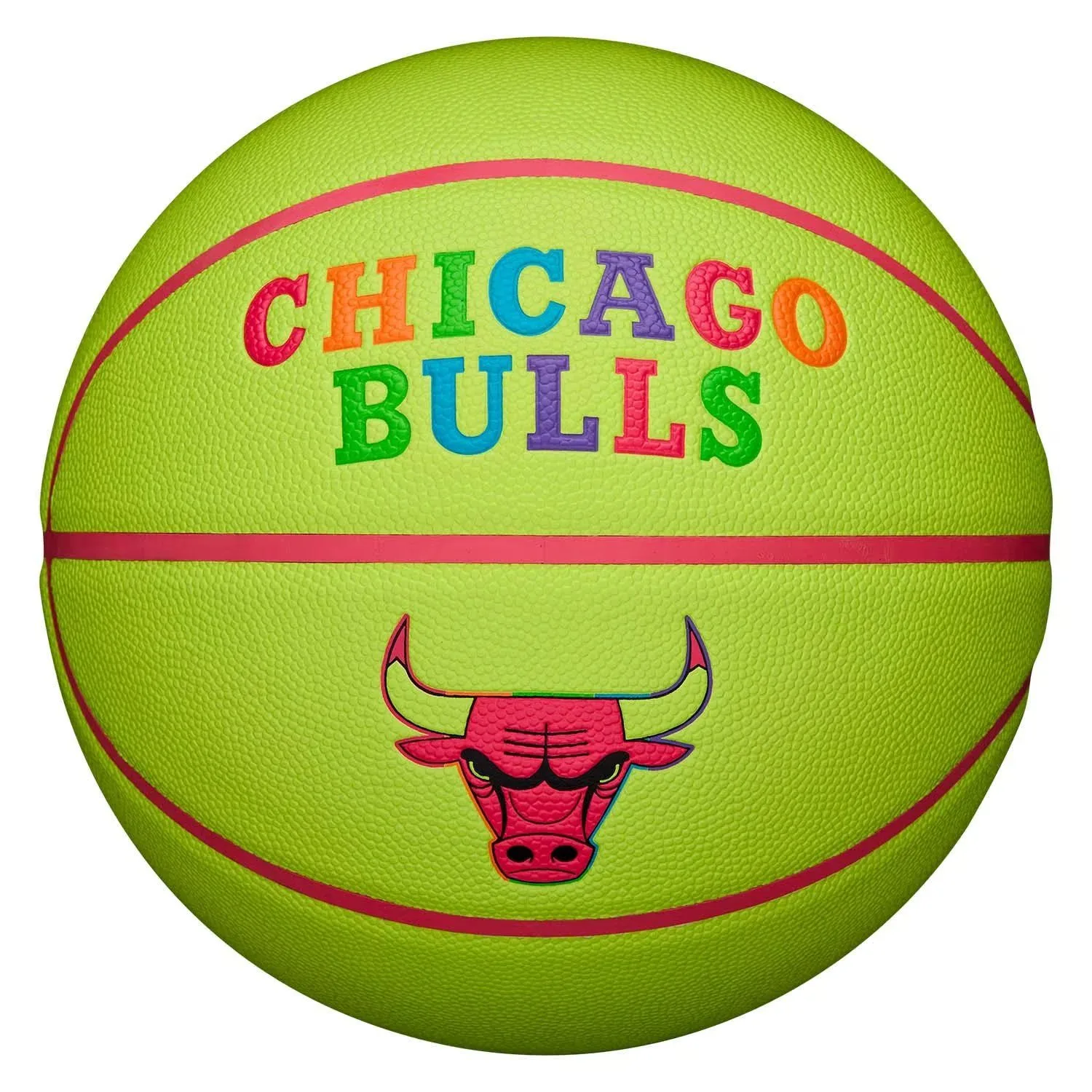 М'яч баскетбольний Wilson NBA TEAM NEON BSKT CHI BULLS розмір 7 WZ4037402 XB7 Оригінал