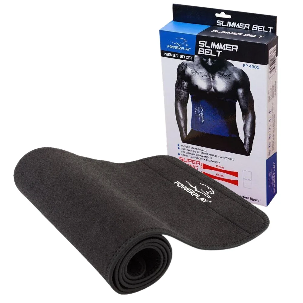 Slimming Belt PowerPlay 4301 125*30 cm Black