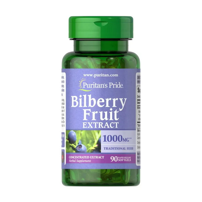 Bilberry Fruit Extract 1000 мг - 90 софтгель