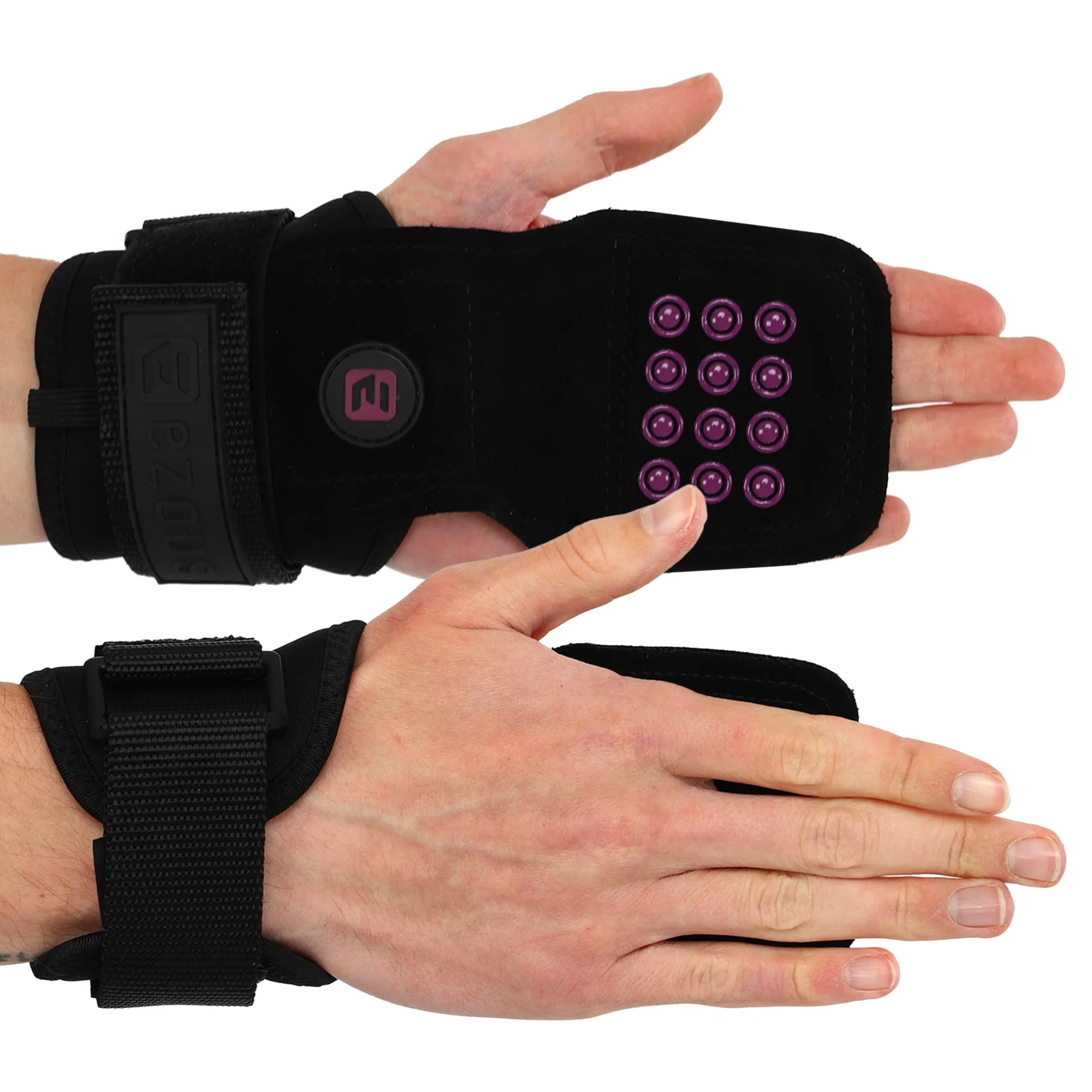 Накладки для підтягувань та тяг POWER GRASP EZOUS 2 шт чорний універсальний