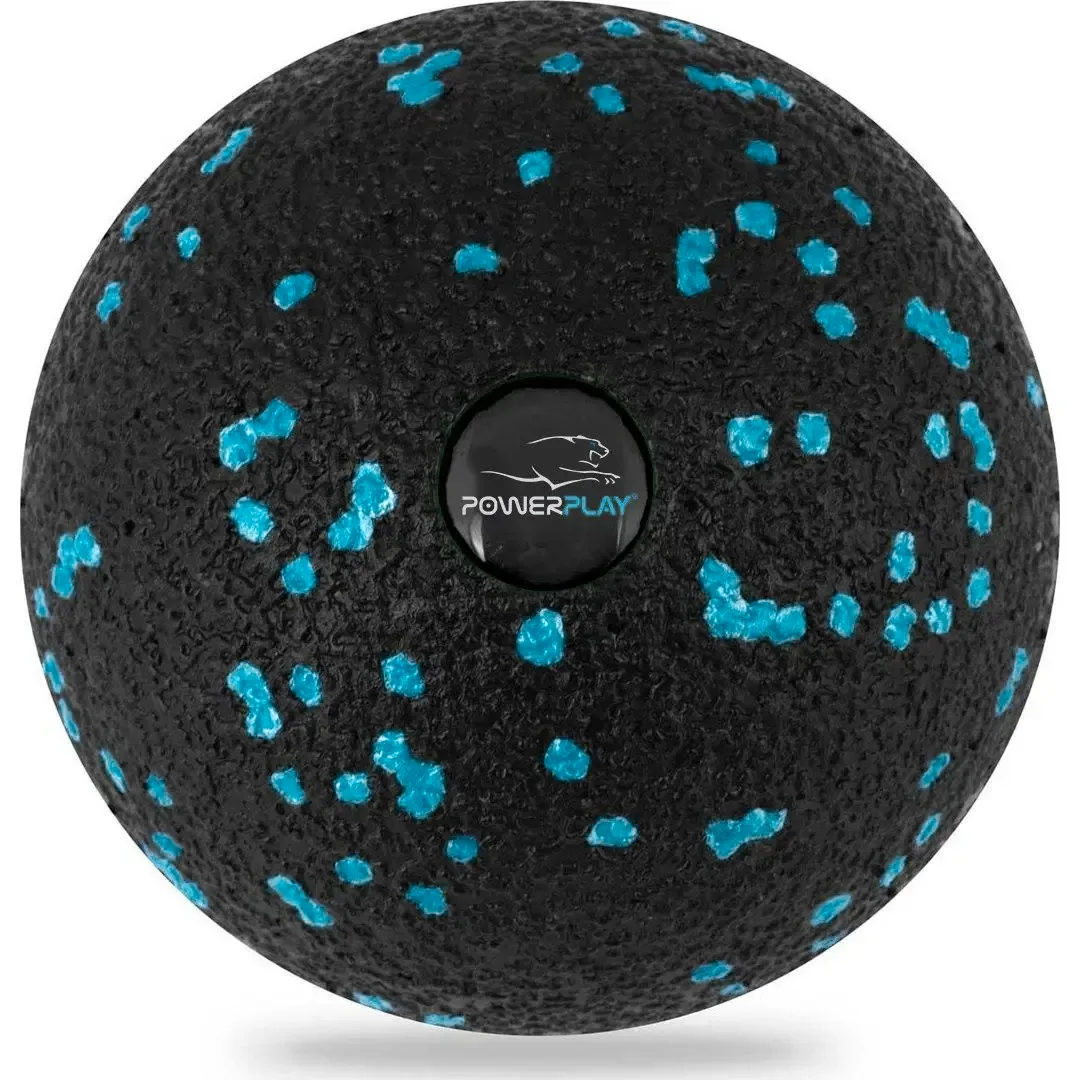 Масажний м'яч PowerPlay PP-4350 Epp Massage Ball d8 Чорно/Блакитний