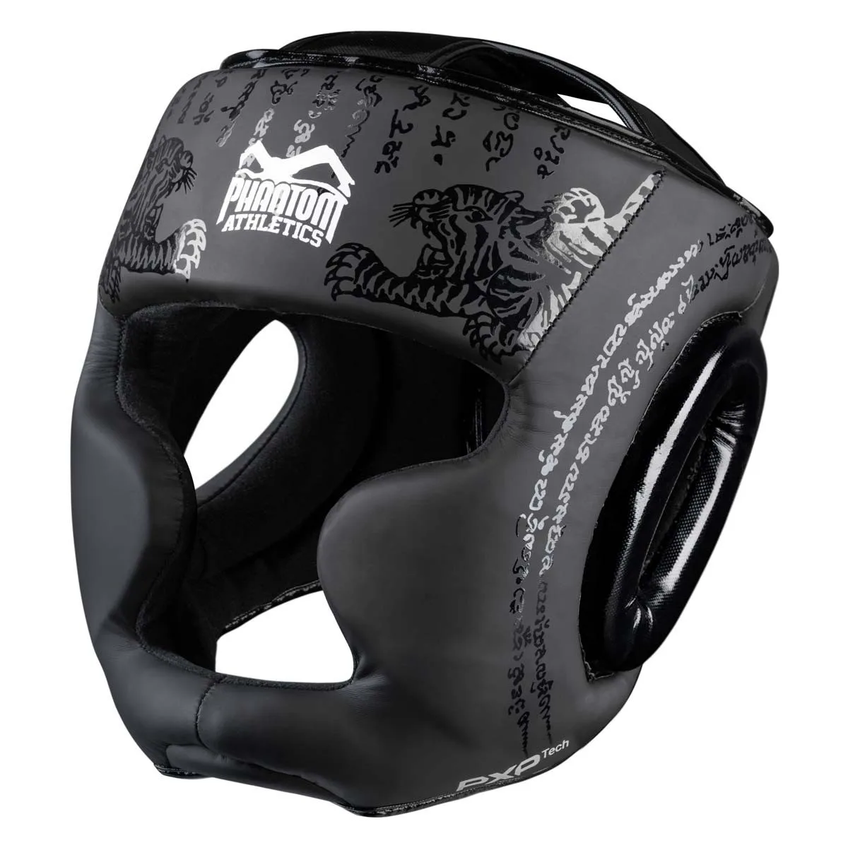 Боксерський шолом Phantom Muay Thai Full Face Black (капа в подарунок) універсальний