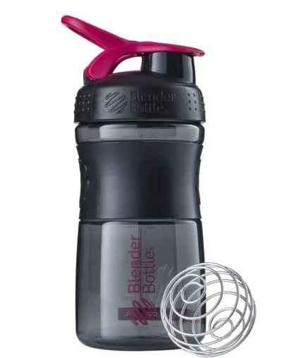 Шейкер спортивний пляшка BlenderBottle SportMixer Flip 590 мл чорний/Pink