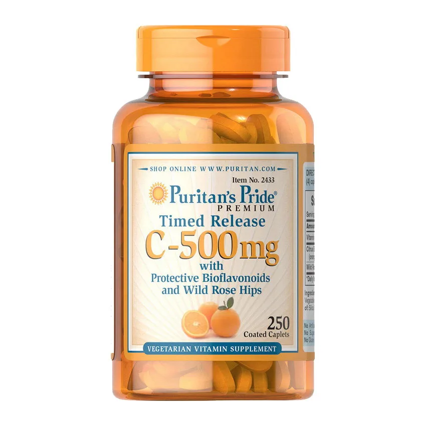 Vitamin C- - 500 мг with Bioflavonoids and Wild Rose Hips Time Release 100 таблеток