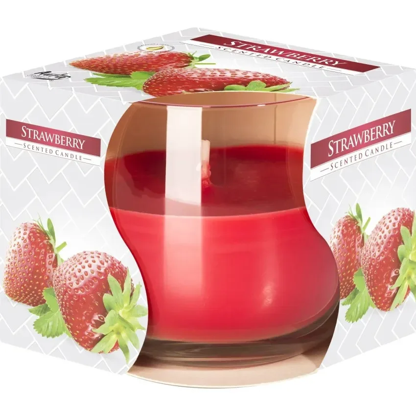 Ароматична свічка в скляному стакані Bispol полуниця (SN 71-73) універсальний