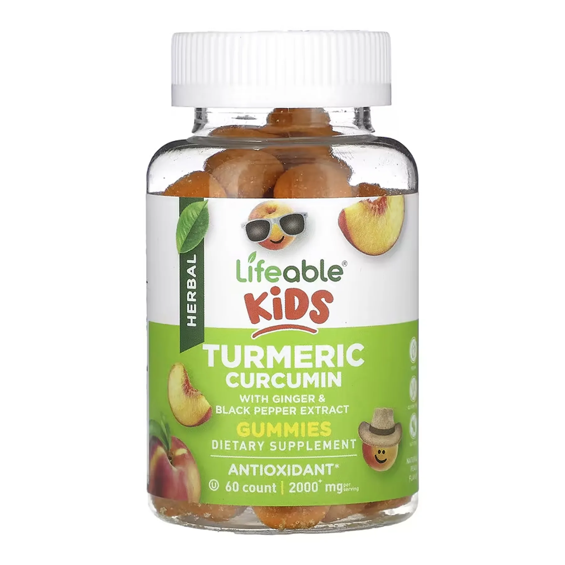 Curcumin with Ginger and Black Pepper for Kids - 60 Chewables