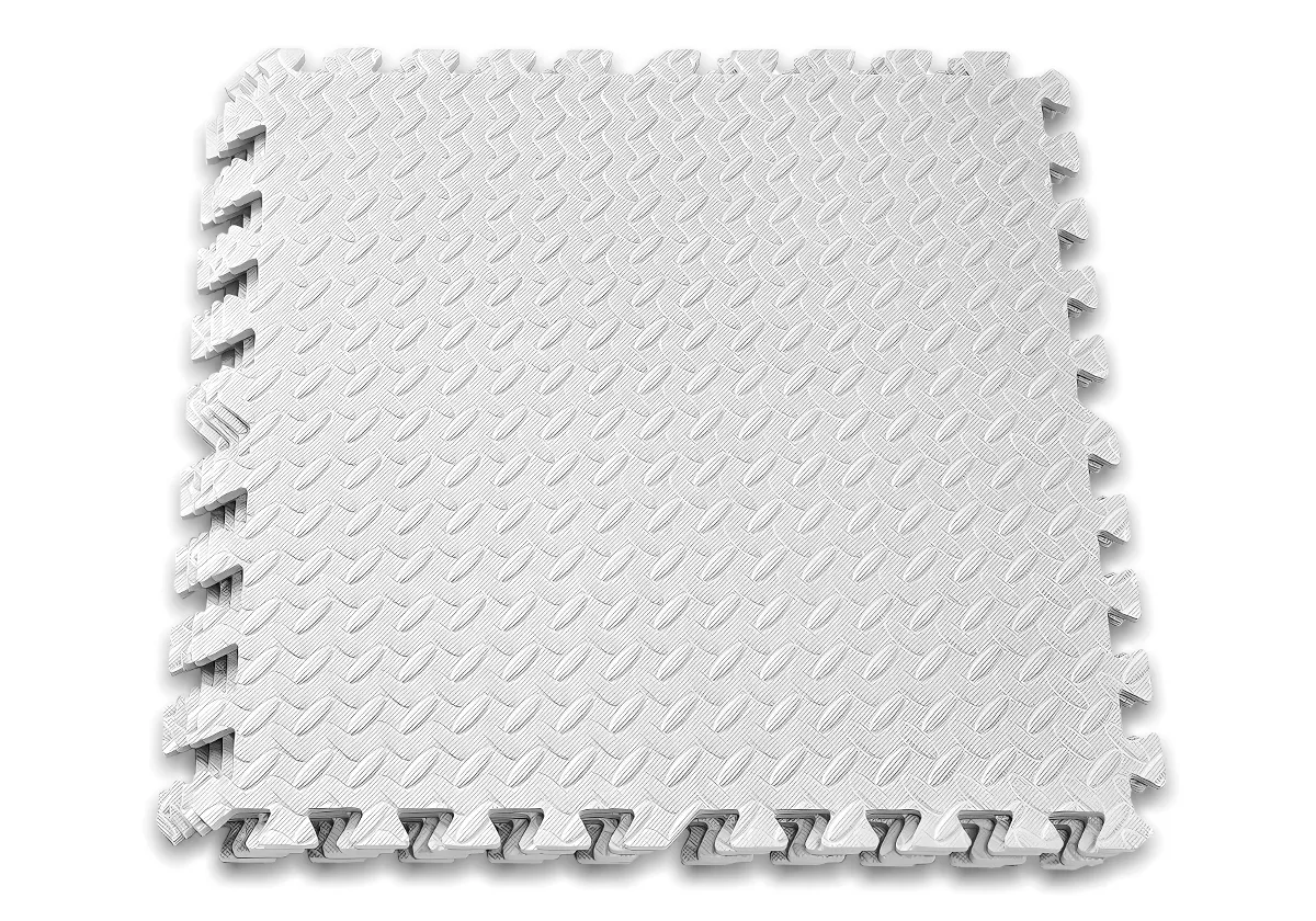 Tatami mat EasyFit SwallowTail 4 pcs (60x60x1 cm) puzzle swallow tail white